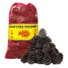 Lena de encina premium saca saco astillas 4kg saco de pinas 35l