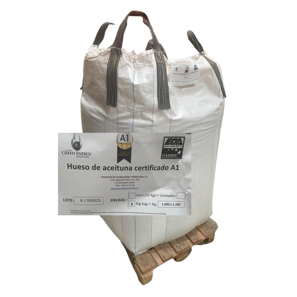 Hueso de aceituna garzon green energy bigbag 1100kg