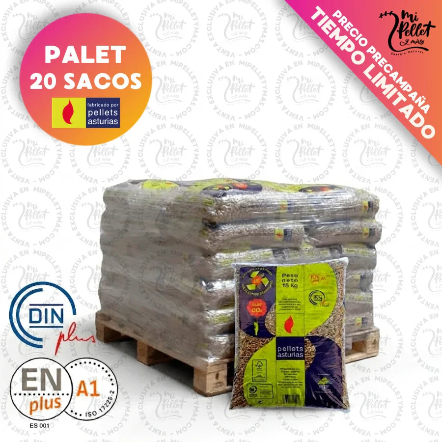 Pellets asturias palet de 20 sacos