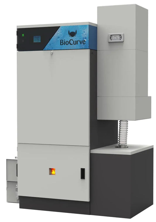 Caldera de condensacion de pellets biocurve 40 kw